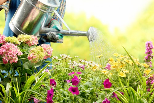 Satisfied clients enjoying their garden